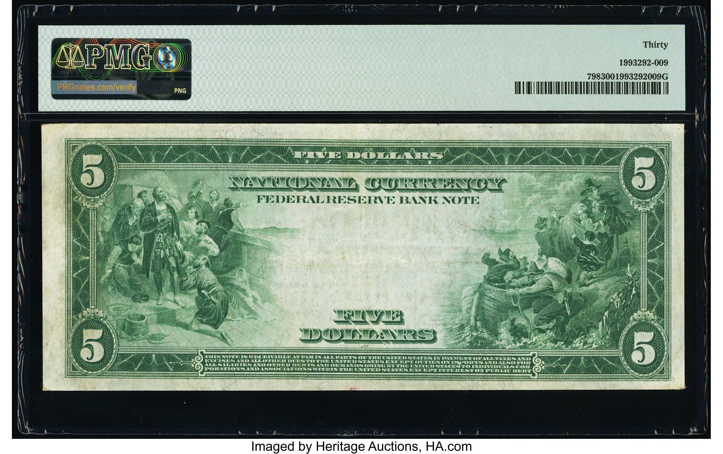 image for: Fr. 798 $5 1918 Federal Reserve Bank Note PMG Very Fine 30....