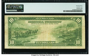 image for: Fr. 814 $10 1918 Federal Reserve Bank Note PMG Very Fine 25....