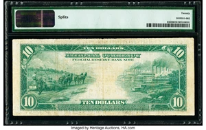 image for: Fr. 816 $10 1915 Federal Reserve Bank Note PMG Very Fine 20....