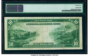image for: Fr. 903b $10 1914 Red Seal Federal Reserve Note PMG Very Fine 25....