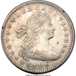 image for: 1796/5 H10C AU55 PCGS....