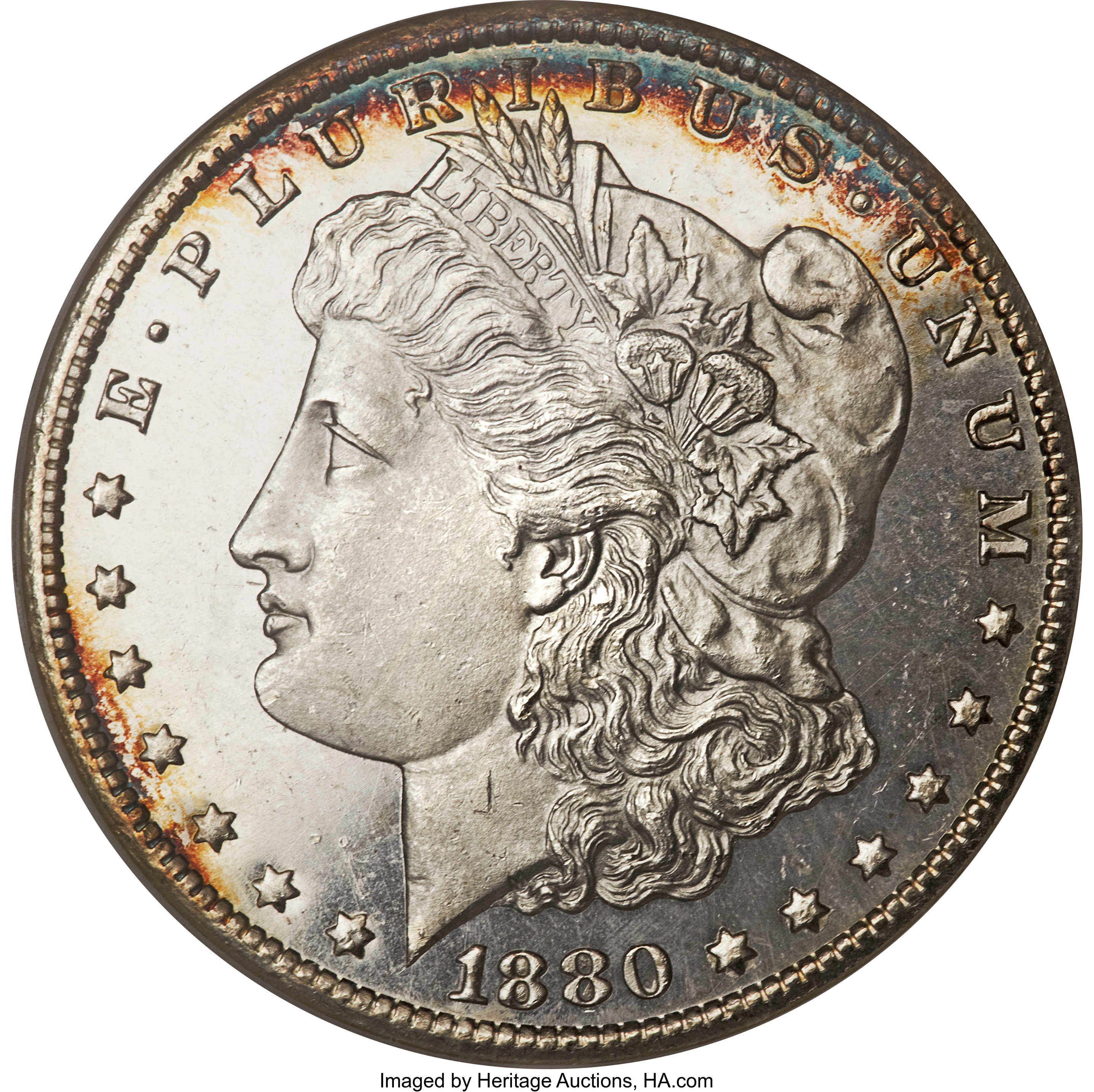 1880-CC $1 8 Over Low 7 MS64 Deep Mirror Prooflike NGC. CAC. ...