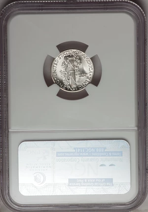 image for: 1942/1-D 10C MS67 Full Bands NGC....