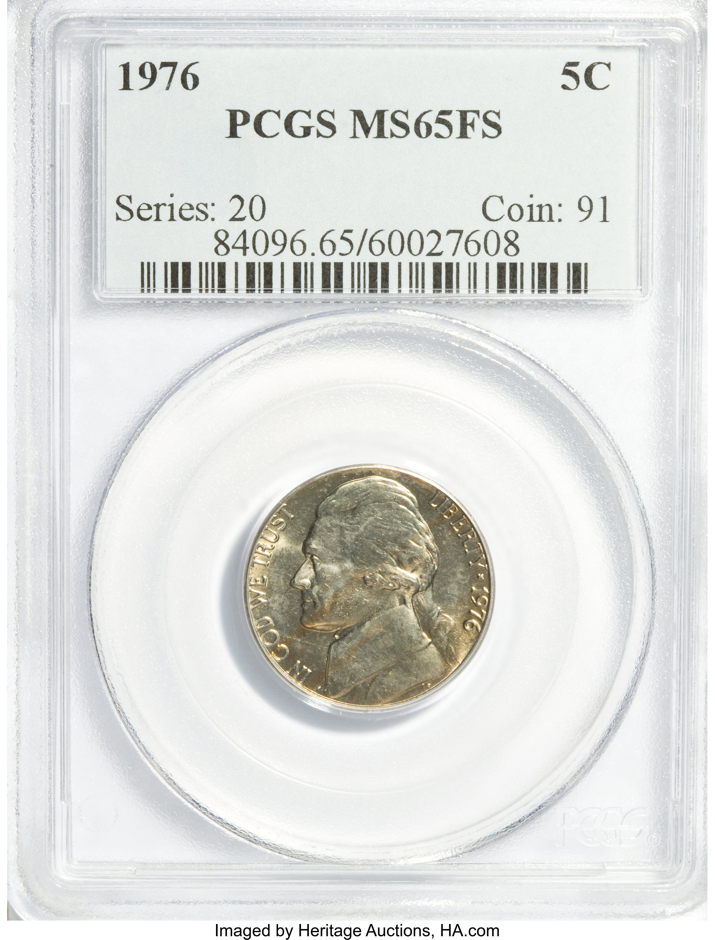 image for: 1976 5C MS65 Full Steps PCGS. PCGS Population (22/8). NGC Census: (0/2).   (#84096)...