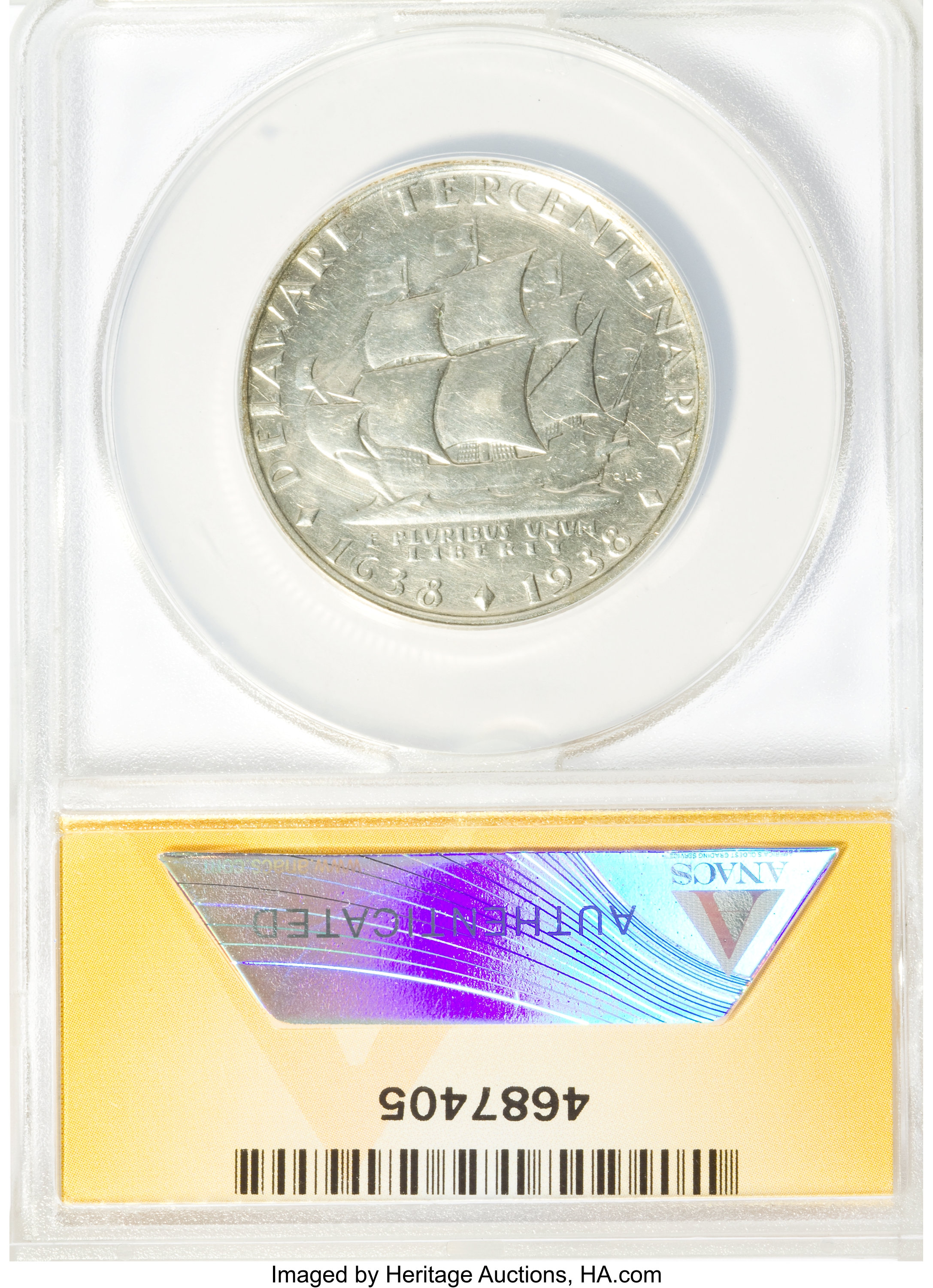 1936 50c Delaware AU50 thumbnail 2