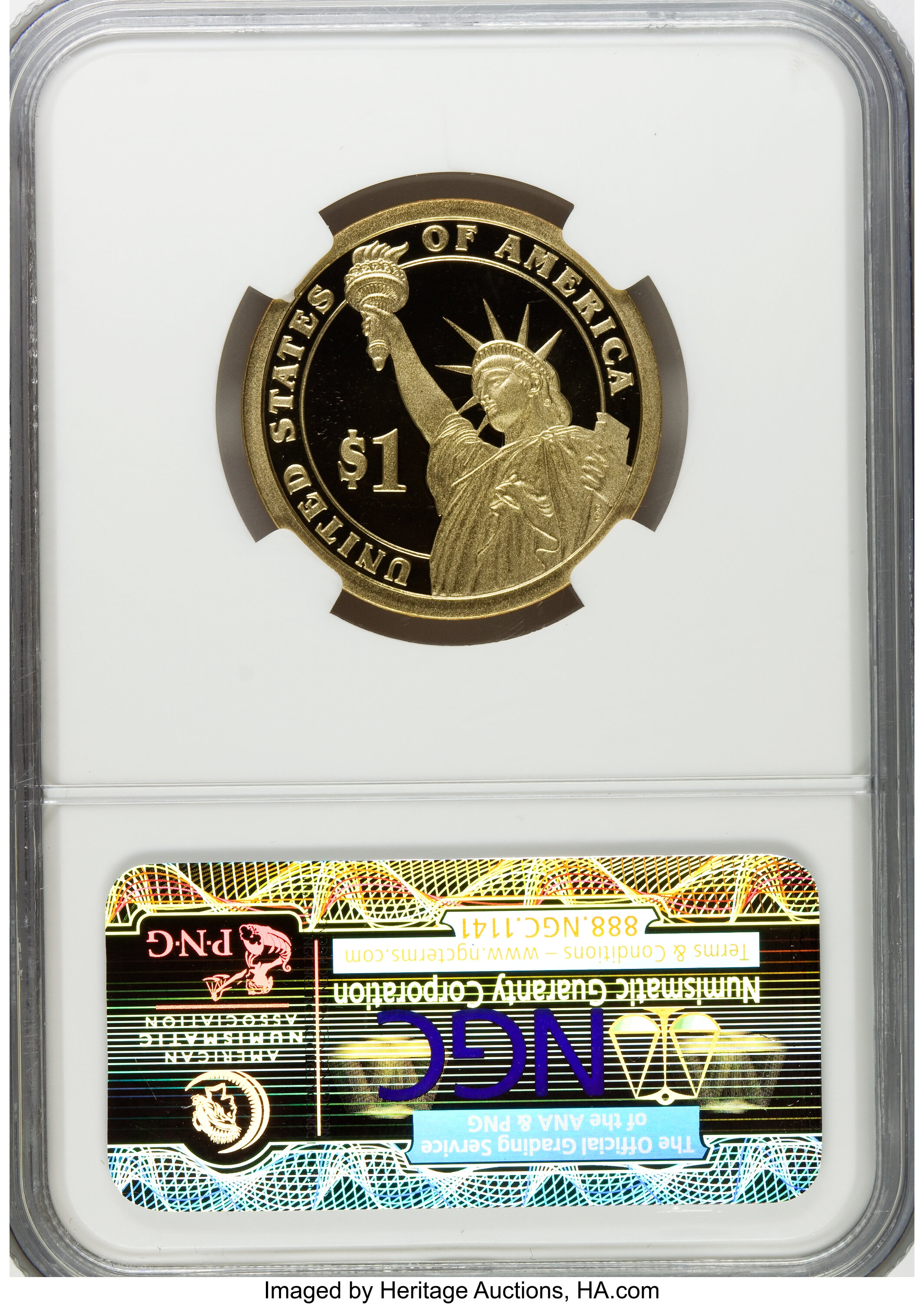 image for: 2009-S $1 Zachary Taylor PR70 Ultra Cameo NGC. NGC Census: (0). PCGS Population (136).   (#407401)...