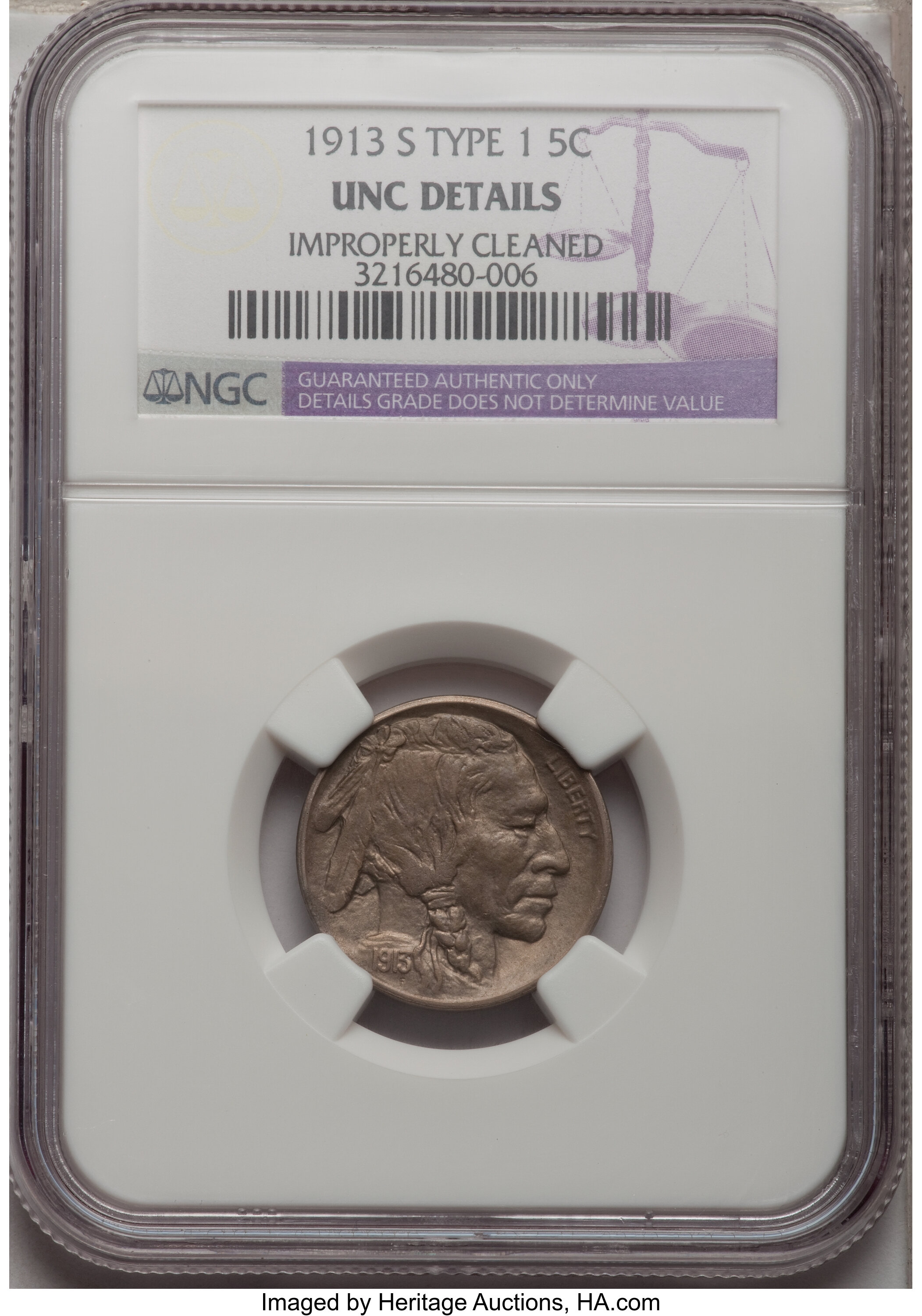 1913-S 5C Type One--Improperly Cleaned--UNC NGC. UNC Details. NGC Census: (1/1031). PCGS Population (5/1581). Mintage: 2,10...