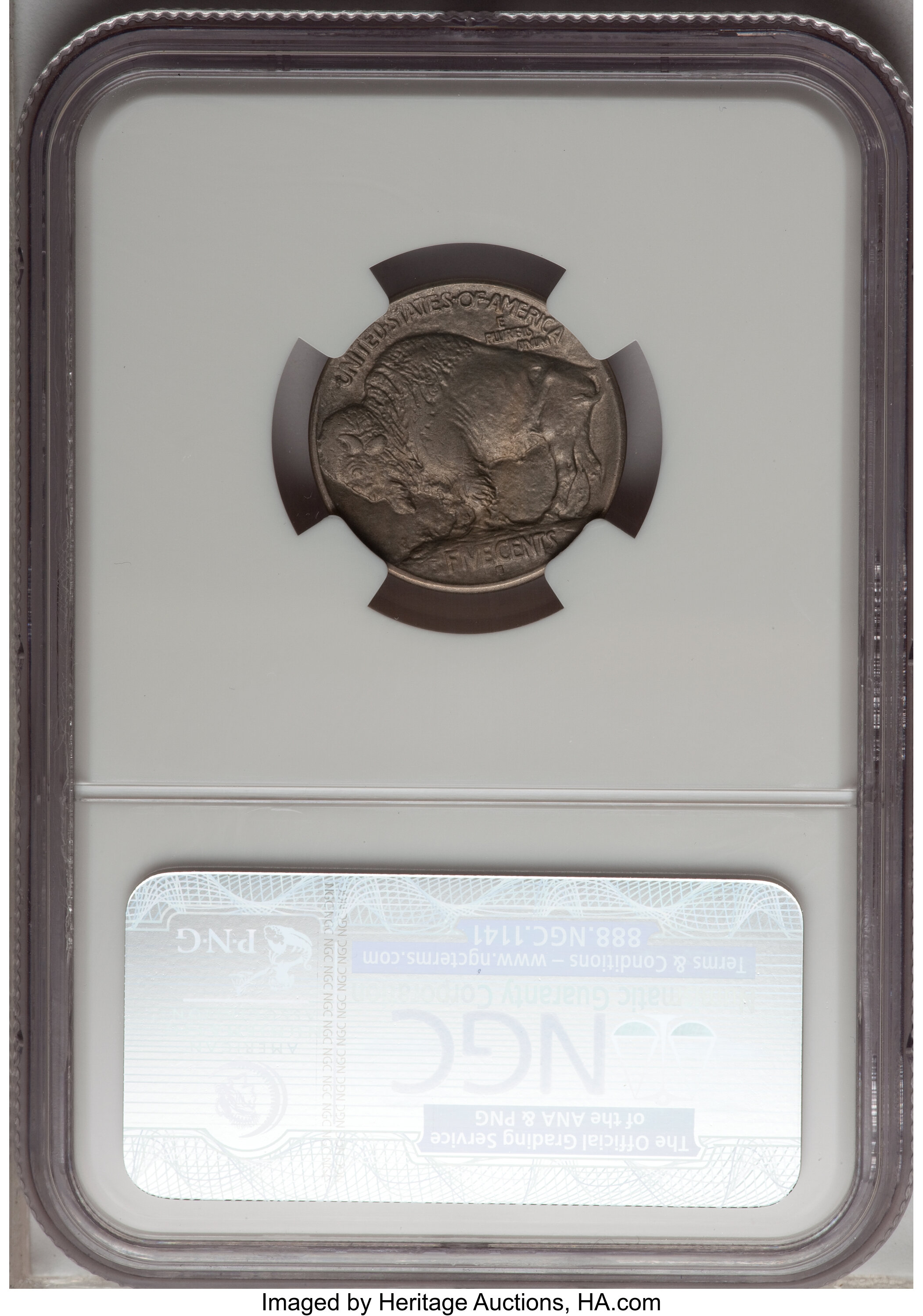 1913-S 5c Buffalo, Type 1 MS60 CAC thumbnail 2