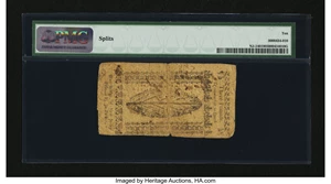 image for: New Jersey April 12, 1760 £3 PMG Very Good 10....