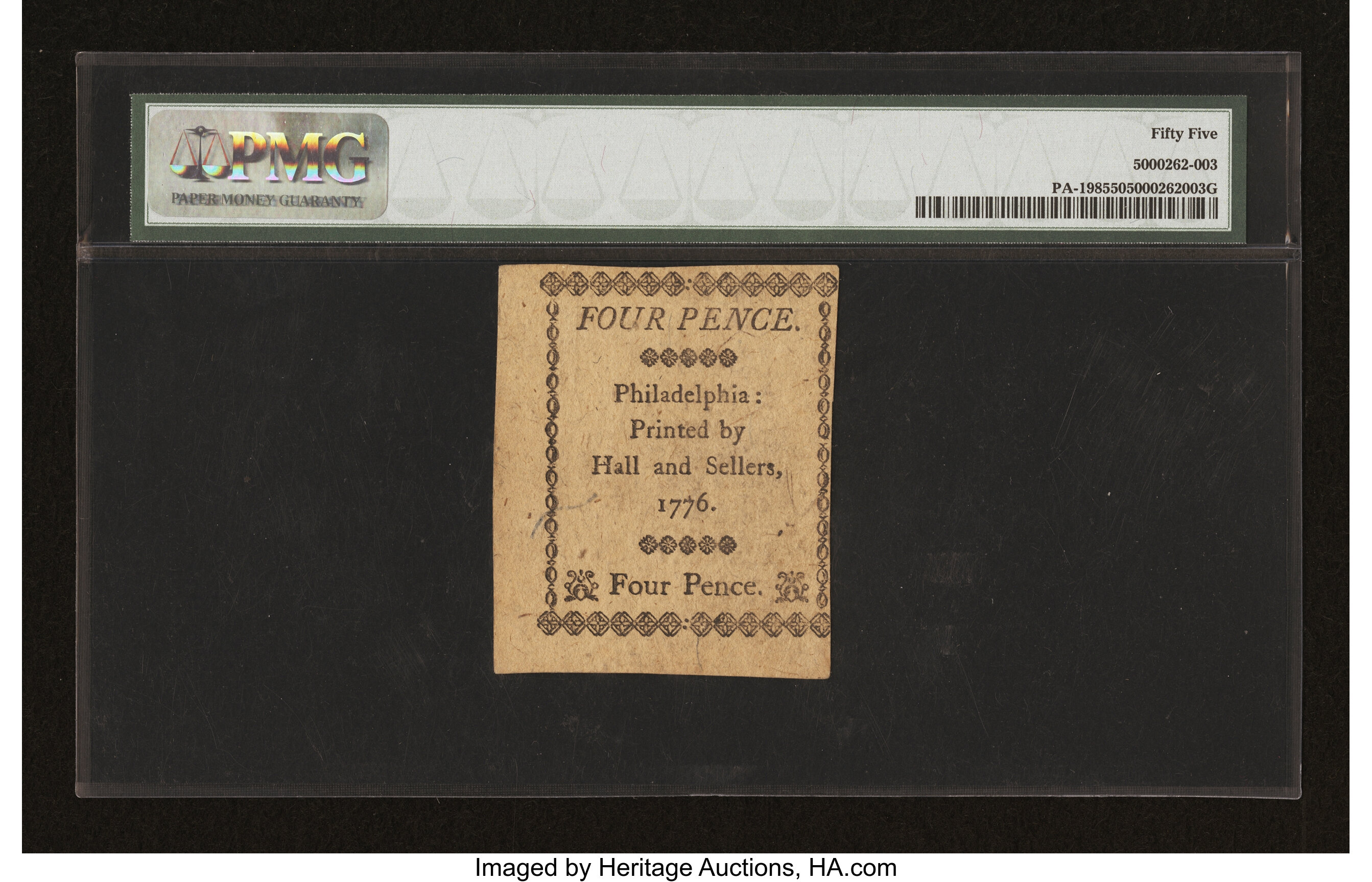 image for: Pennsylvania April 25, 1776 4d PMG About Uncirculated 55....