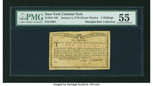 image for: New York January 6, 1776 (Water Works) 2s PMG About Uncirculated 55....