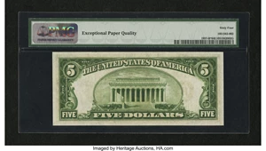 image for: Fr. 1957-B* $5 1934A Federal Reserve Note. PMG Choice Uncirculated 64 EPQ....