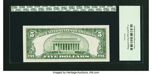 image for: Fr. 1960-L $5 1934D Federal Reserve Note. PCGS Superb Gem New 67PPQ....