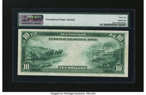 image for: Fr. 926 $10 1914 Federal Reserve Note PMG Choice Very Fine 35 EPQ....