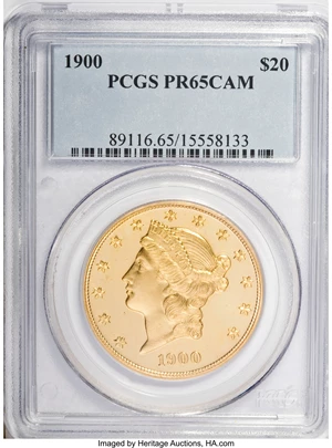 image for: 1900 Double Eagle PR65 Cameo PCGS....