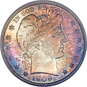 image for: 1908 50C PR68 PCGS....