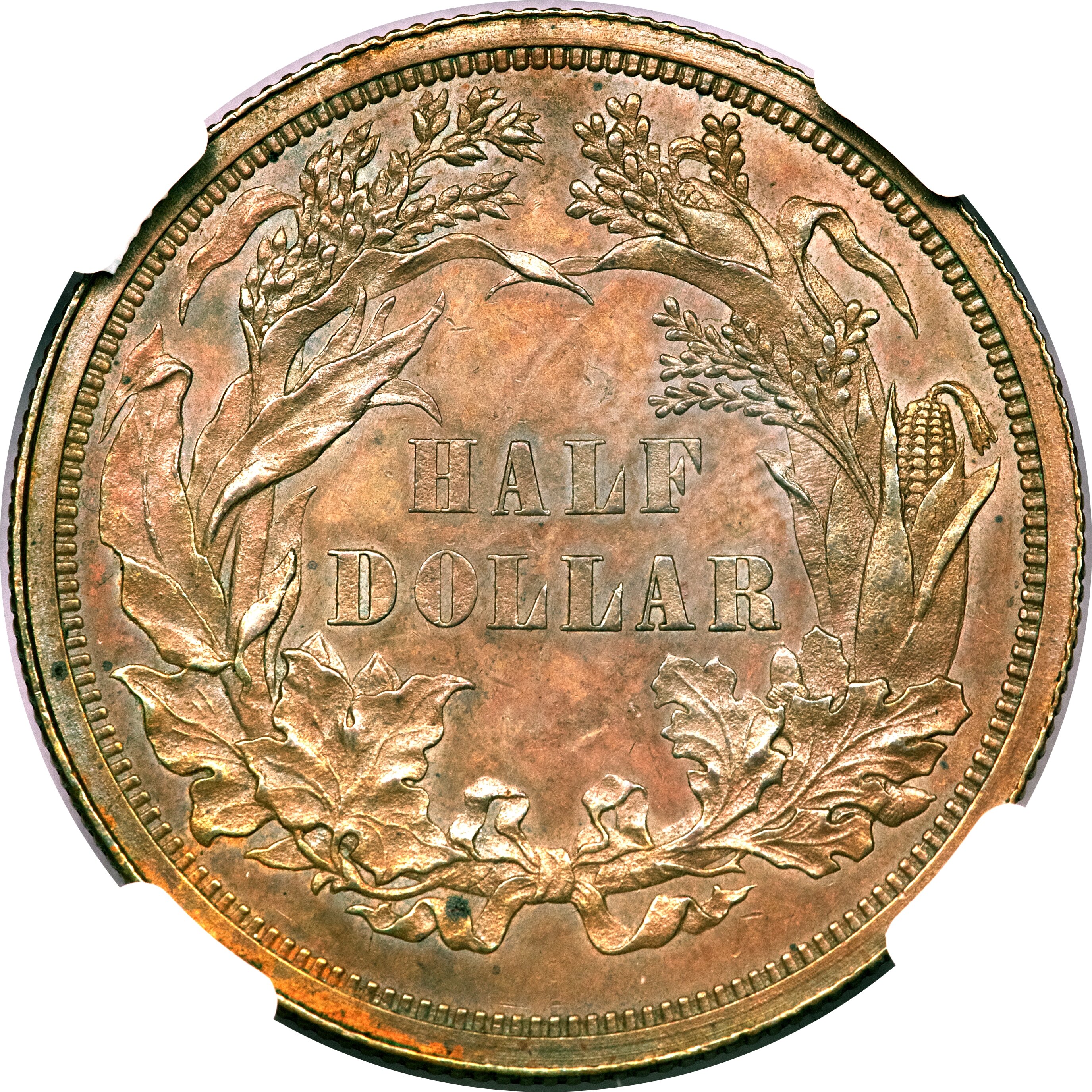 image for: 1859 P50C Half Dollar, Judd-238, Pollock-294, R.5, PR63 Brown NGC. CAC....