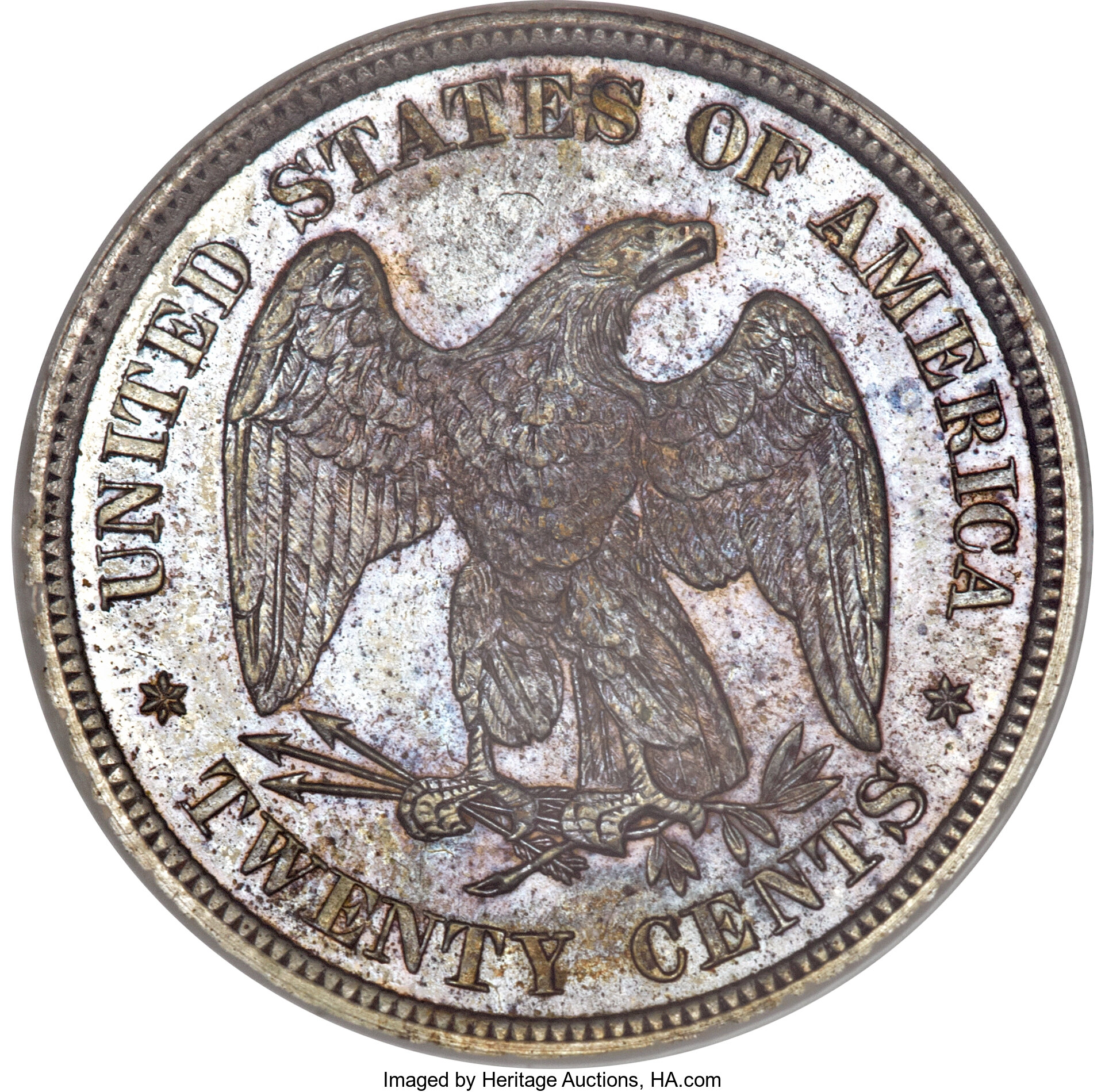 image for: 1874 20C Twenty Cents, Judd-1354, Pollock-1498, Low R.7, PR63 NGC....