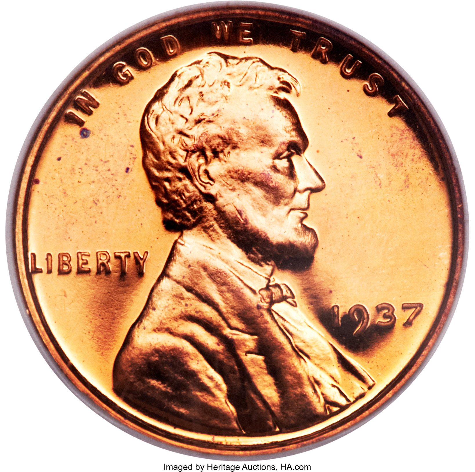 image for: 1937 1C PR65 Red Ultra Cameo NGC....