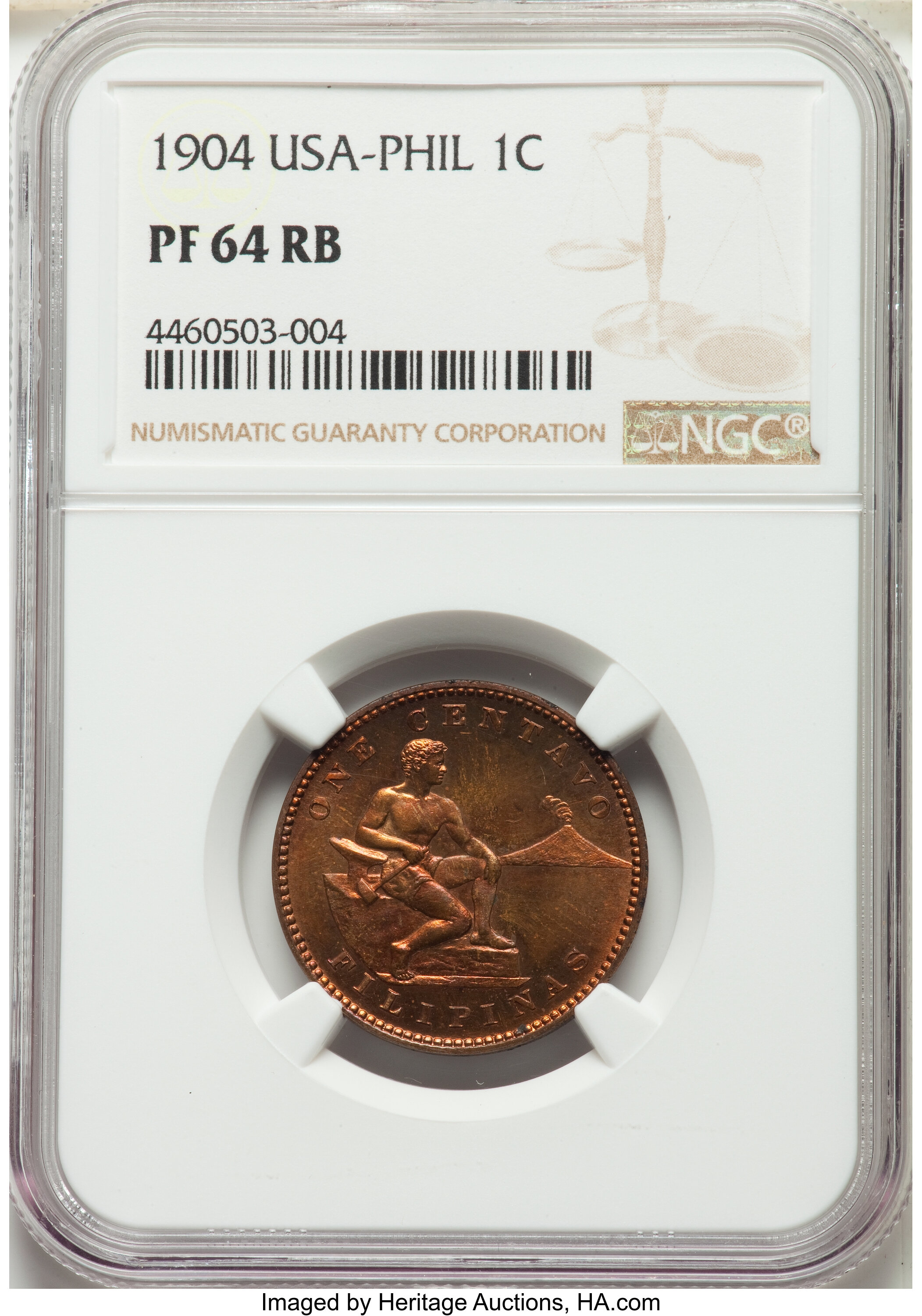 image for: 1904 1C PR64 Red and Brown NGC. NGC Census: (0/0). PCGS Population: (15/16). CDN: $200 Whsle. Bid for NGC/PCGS PR64....
