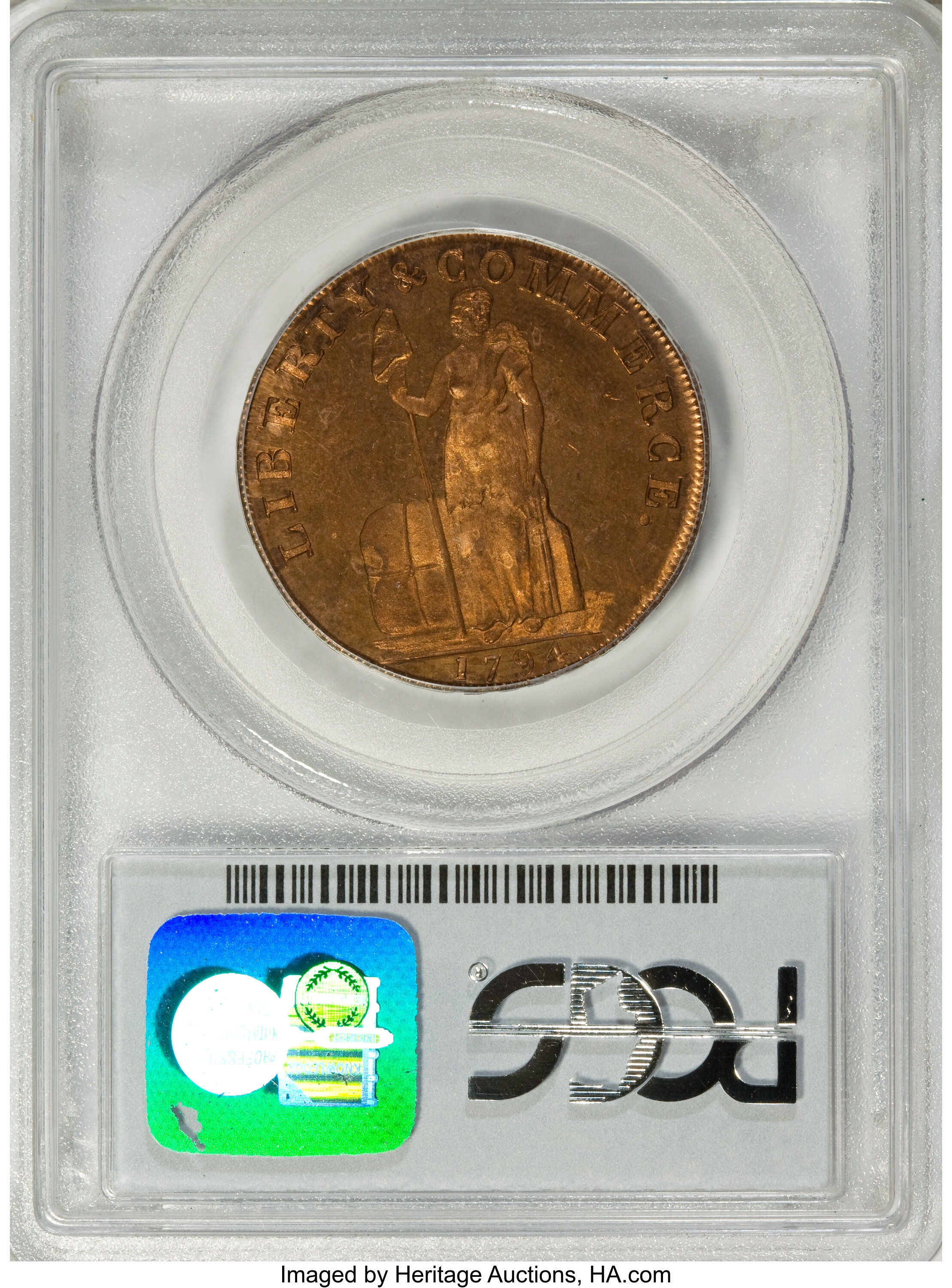 image for: 1794 1C Talbot, Allum & Lee Cent, NEW YORK MS66 Red PCGS....
