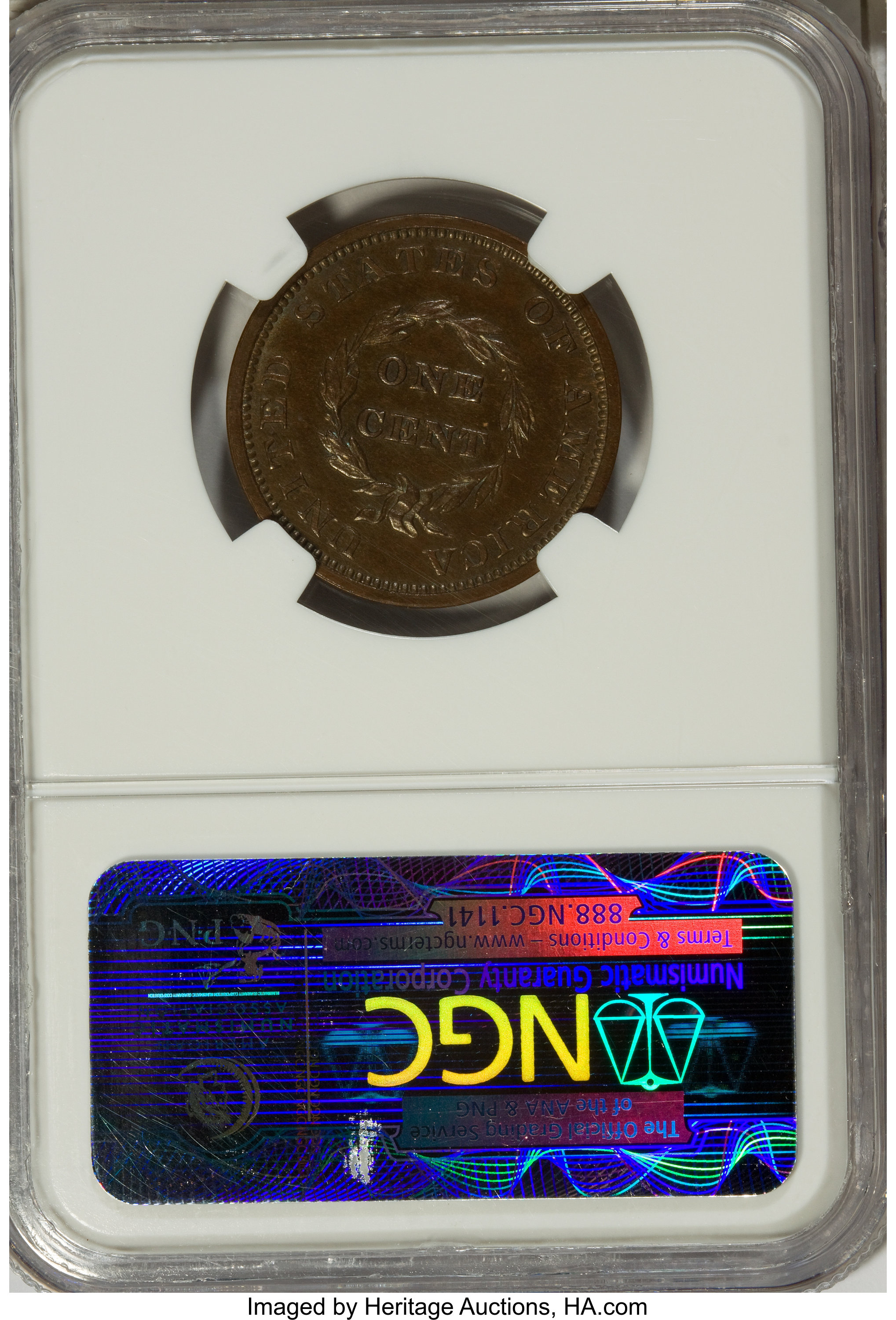 image for: 1855 P1C Flying Eagle Cent, Judd-173, Pollock-198, Low R.7, PR64 Brown NGC....