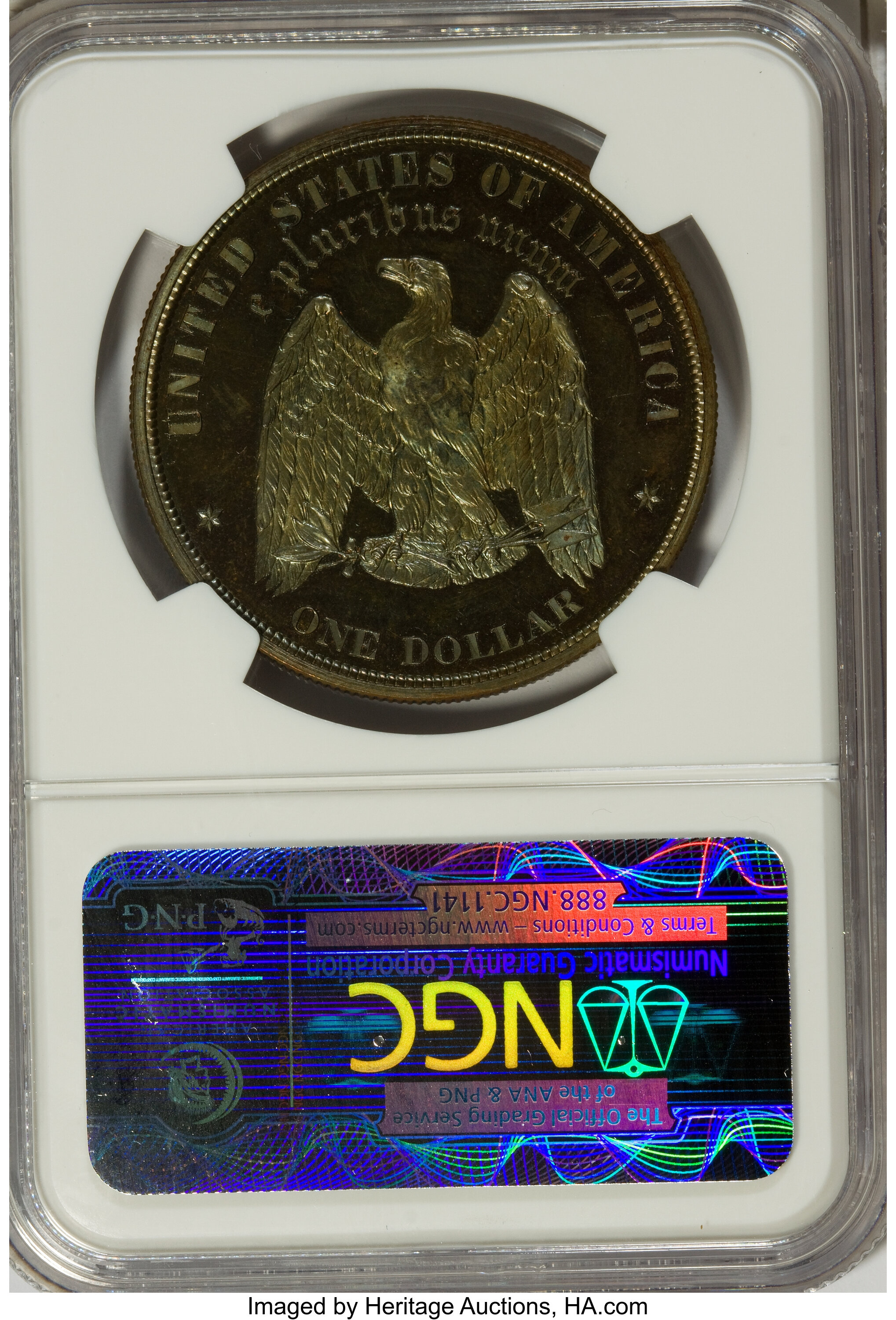 image for: 1878 $1 Dollar, Judd-1555, Pollock-1734, R.7--Spot Removals--NGC. Unc Details....