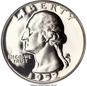 image for: 1952 25C PR67 Ultra Cameo NGC....