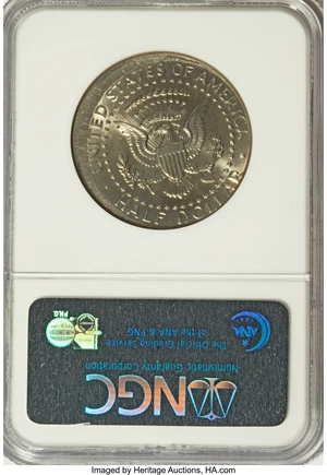 image for: 1988-P 50C Kennedy Half Dollar--Struck 5% Off Center--MS66 NGC....