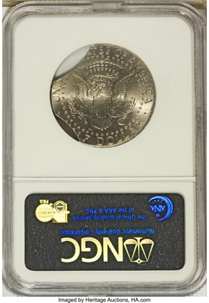 image for: 2000-P 50C Kennedy Half Dollars Double Curved Clips MS64 NGC. NGC Census: (6/75). PCGS Population (25/400). Numismedia Wsl....