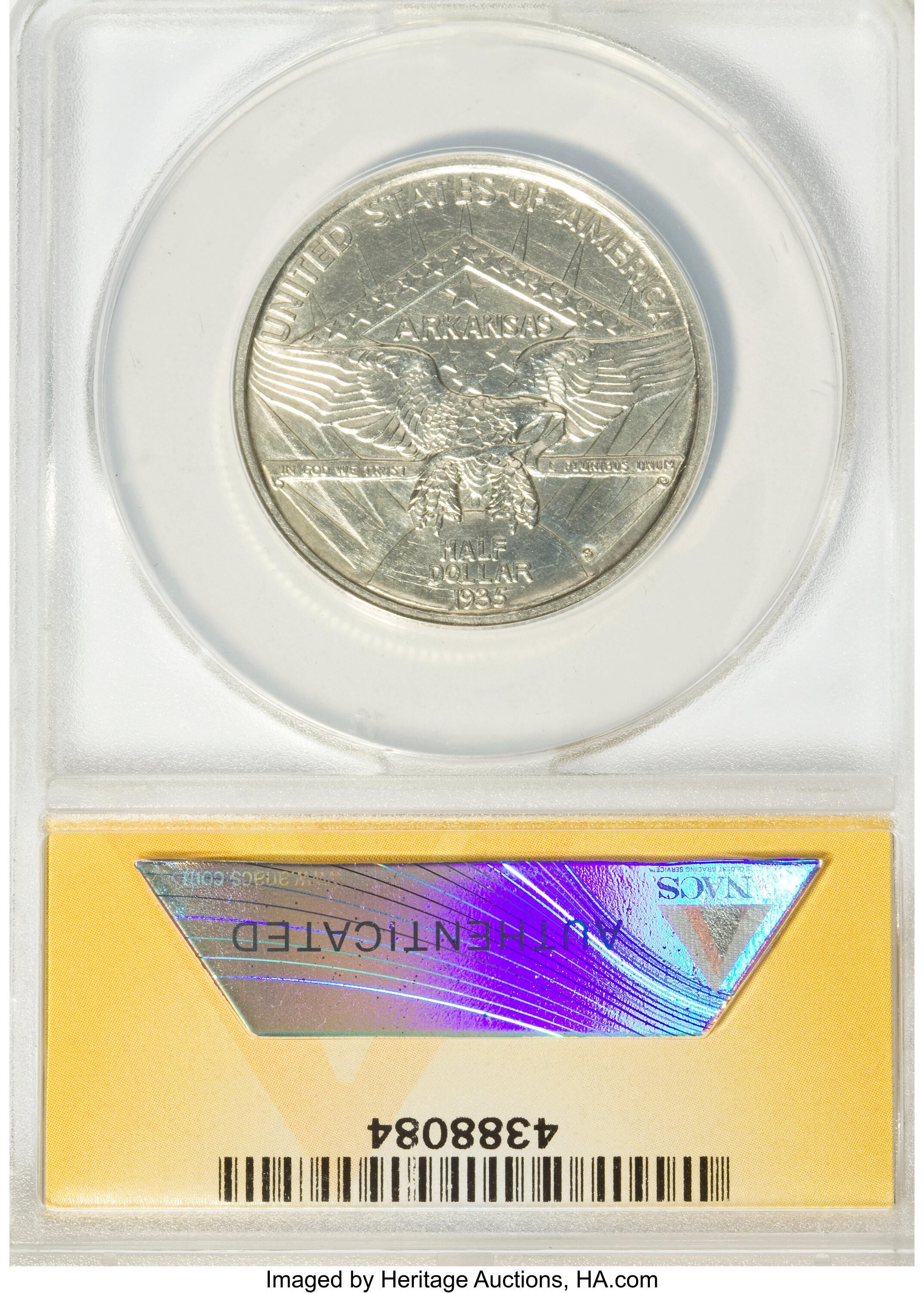 1935-S 50c Arkansas XF45 CAC thumbnail 8