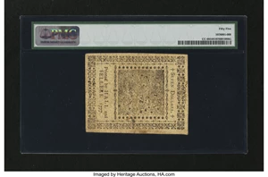 image for: Continental Currency May 20, 1777 $7 PMG About Uncirculated 55....