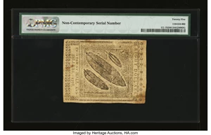 image for: Continental Currency April 11, 1778 $8 PMG Very Fine 25....
