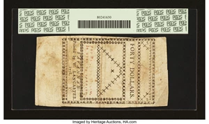 image for: Georgia May 4, 1778 $40 PCGS Very Fine 35....