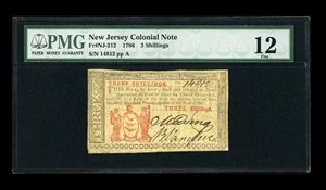 image for: New Jersey 1786 3s PMG Fine 12....