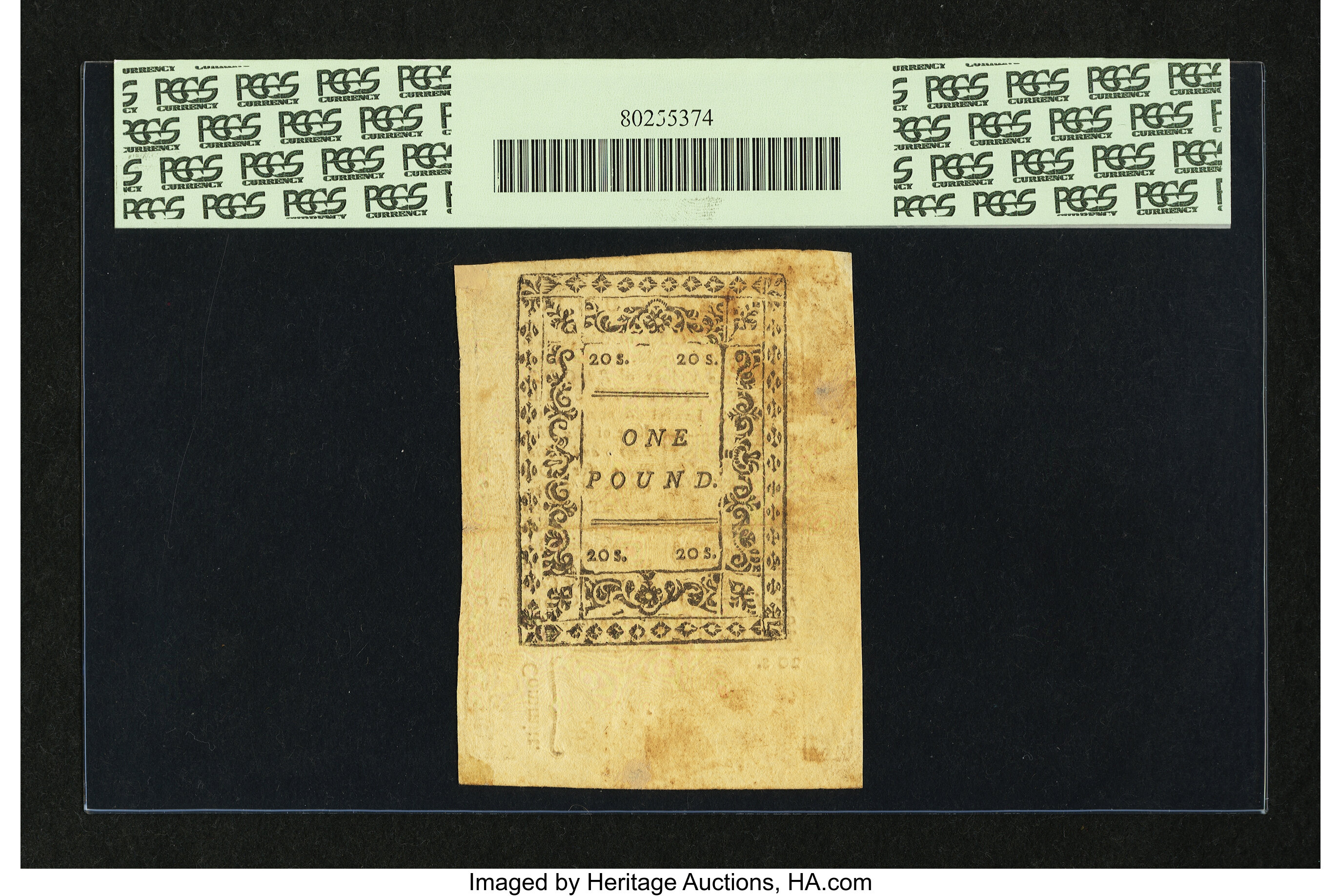 image for: Rhode Island May 3, 1775 20s PCGS Apparent Extremely Fine 40....