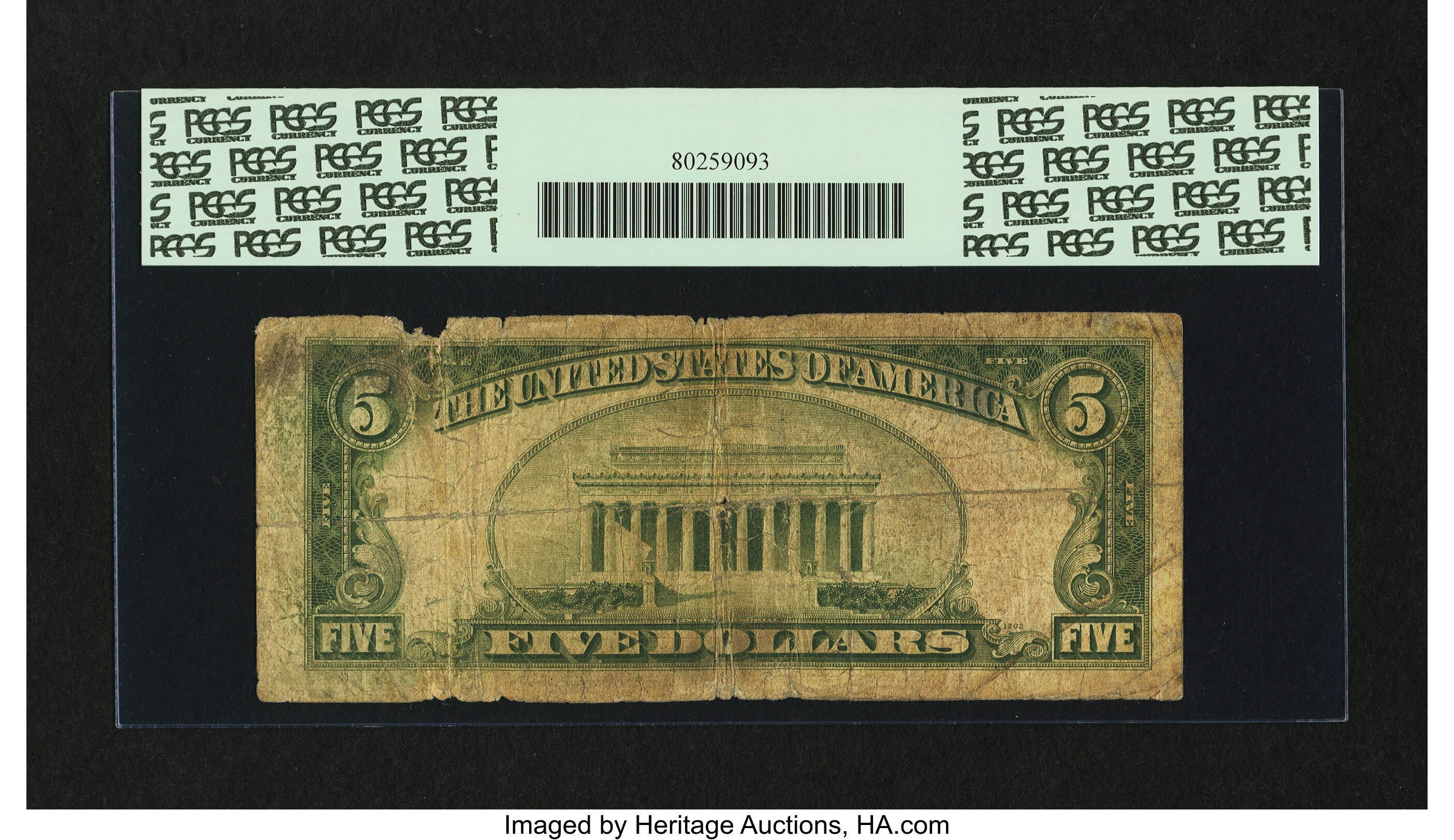 image for: Fr. 1529* $5 1928D Legal Tender Note. Apparent PCGS Very Good 08....