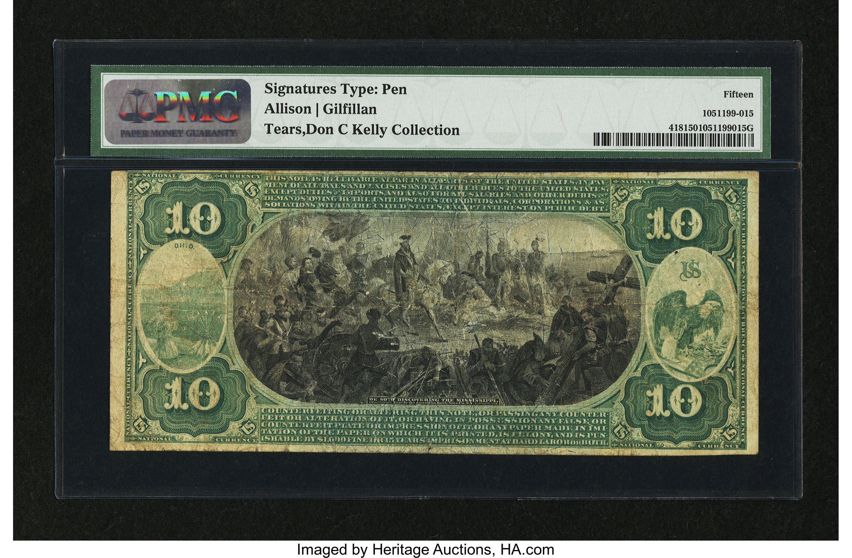 image for: Cincinnati, OH - $10 1875 Fr. 418 The Second NB Ch. # 32...