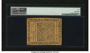 image for: Continental Currency May 10, 1775 $4 PMG Extremely Fine 40....