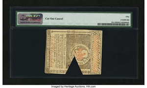 image for: Massachusetts May 5, 1780 $3 PMG About Uncirculated 50....