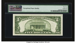 image for: Fr. 1960-B $5 1934D Federal Reserve Note. PMG Choice Uncirculated 64 EPQ....