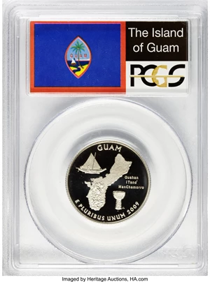 image for: 2009-S 25C Guam PR70 Deep Cameo PCGS. PCGS Population (210/0). NGC Census: (0/0). (#406574)...