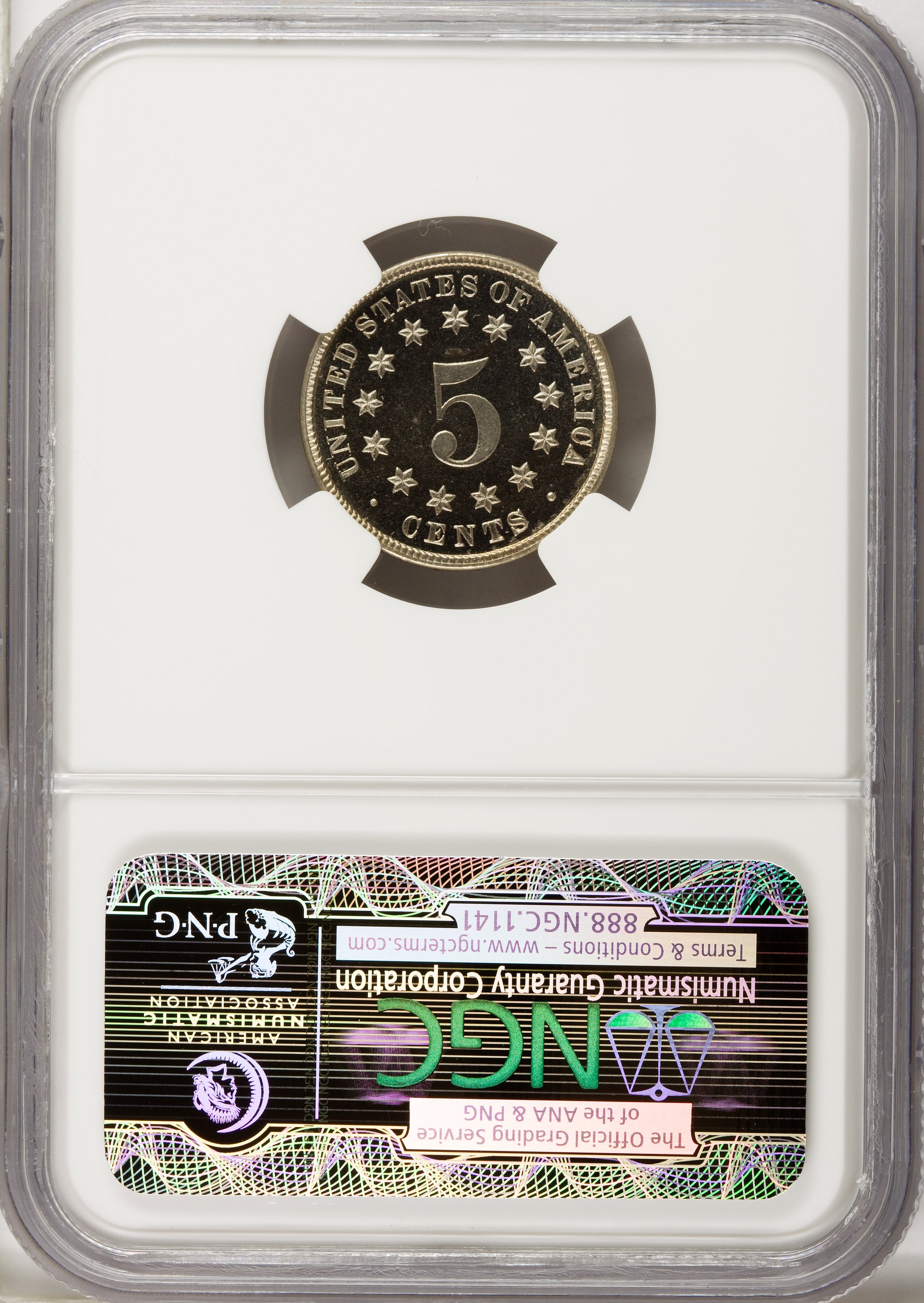 image for: 1882 5C PR66 Ultra Cameo NGC. NGC Census: (2/2). PCGS Population (1/1).   (#93837)...