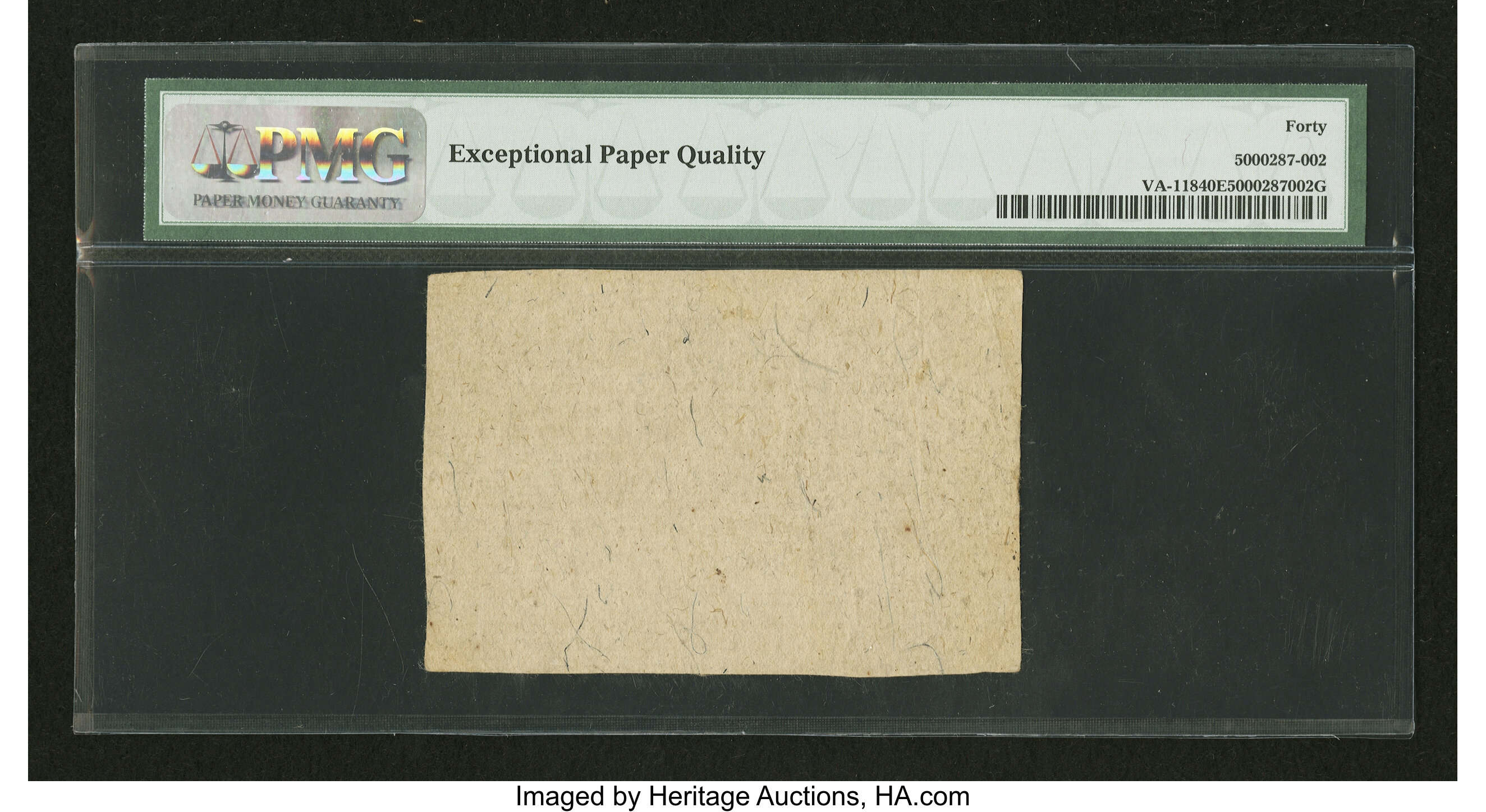 image for: Virginia May 5, 1777 $6 PMG Extremely Fine 40 EPQ....