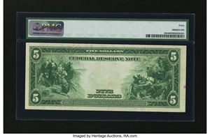 image for: Fr. 849 $5 1914 Federal Reserve Note PMG Extremely Fine 40....