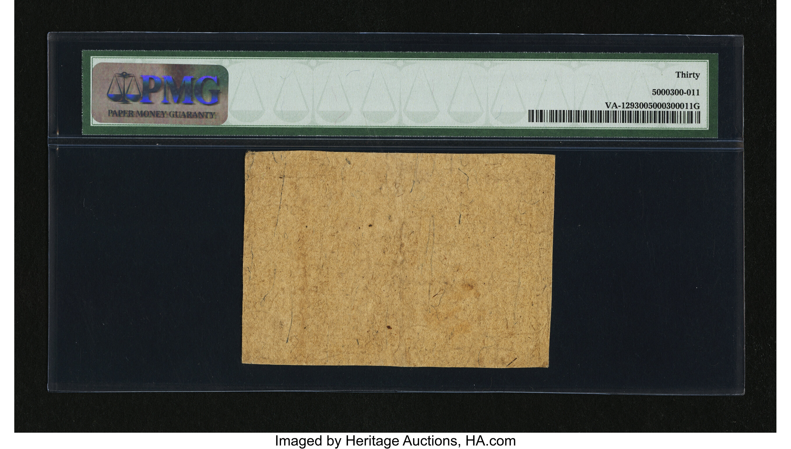 image for: Virginia October 20, 1777 $8 PMG Very Fine 30....