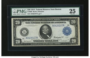 image for: Fr. 966 $20 1914 Federal Reserve Note PMG Very Fine 25....