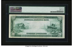 image for: Fr. 966 $20 1914 Federal Reserve Note PMG Very Fine 25....