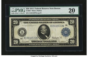 image for: Fr. 967 $20 1914 Federal Reserve Note PMG Very Fine 20....