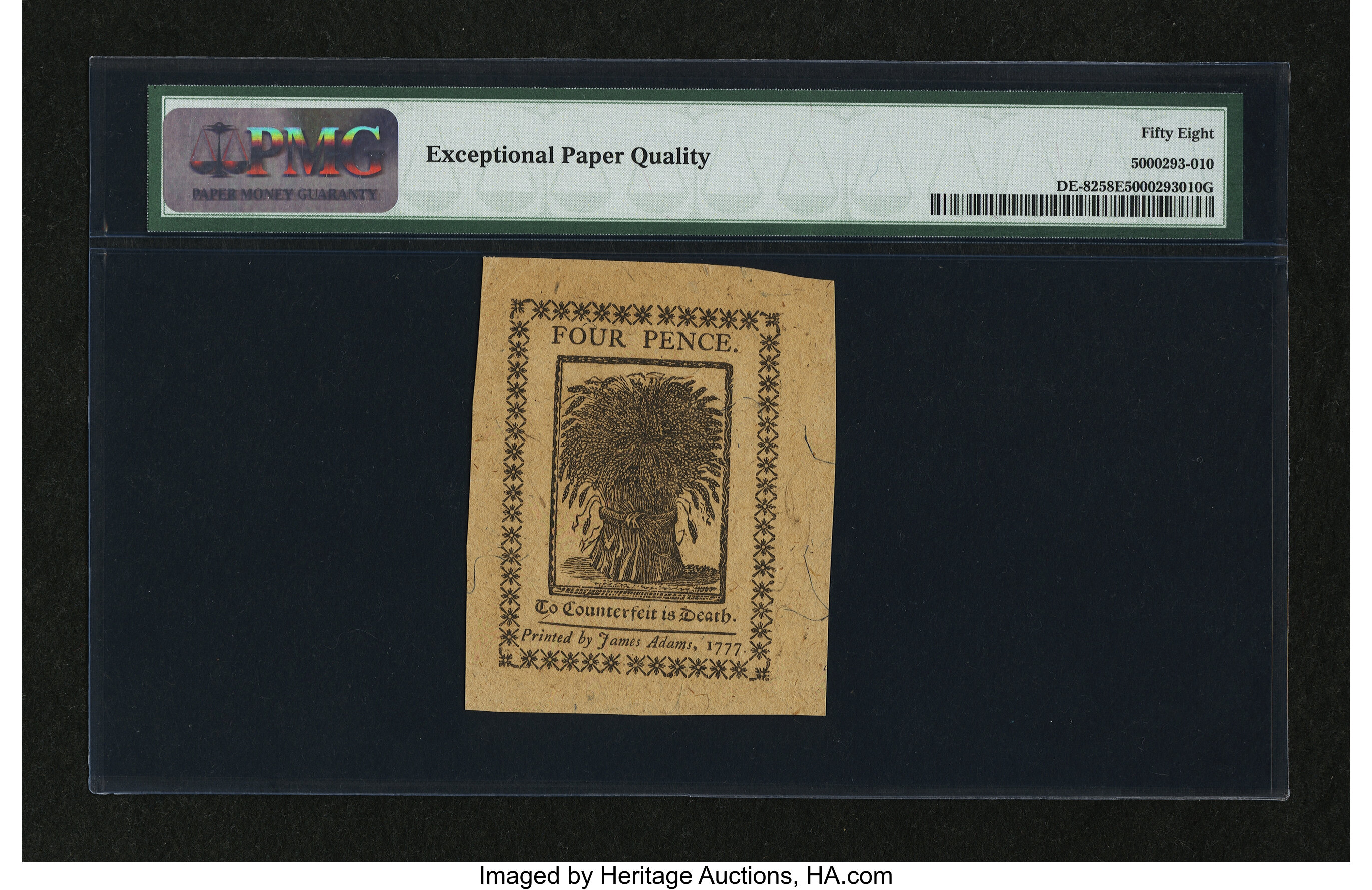 image for: Delaware May 1, 1777 4d PMG Choice About Unc 58 EPQ....